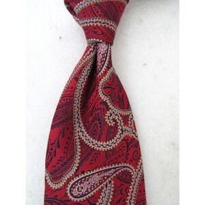 Robert Talbott for Nordstrom Silk Tie Best of Class Red Multicolor Paisley Woven